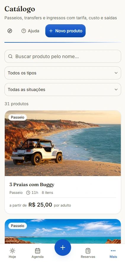Catálogo no celular